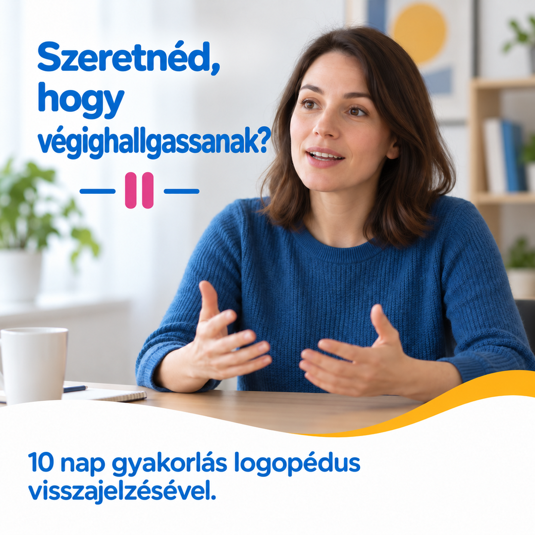 Szeretnéd, hogy végighallgassanak? 10 nap gyakorlás logopédus visszajelzésével.