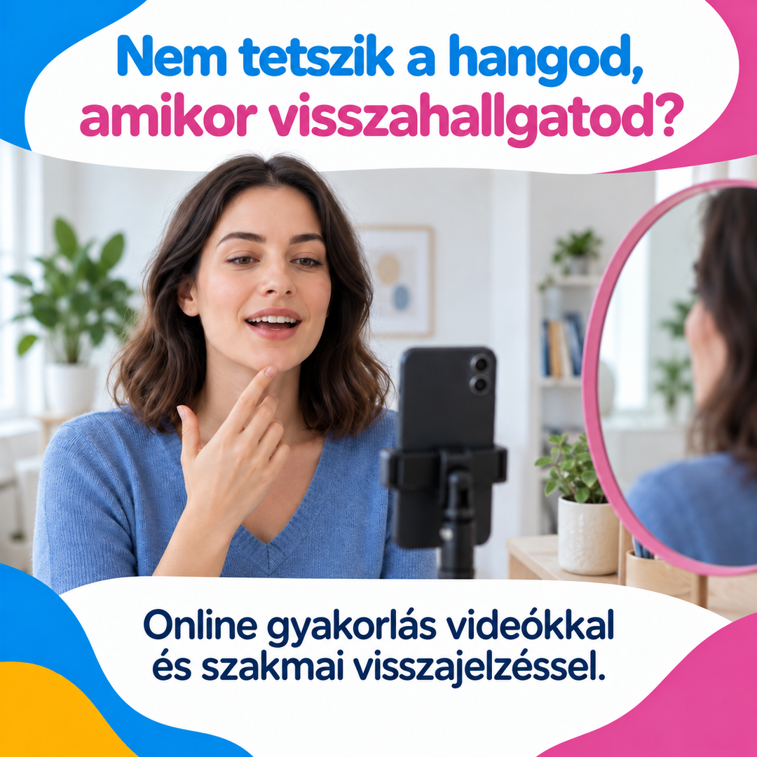 Nem tetszik a hangod, amikor visszahallgatod? Online gyakorlás videókkal és szakmai visszajelzéssel.
