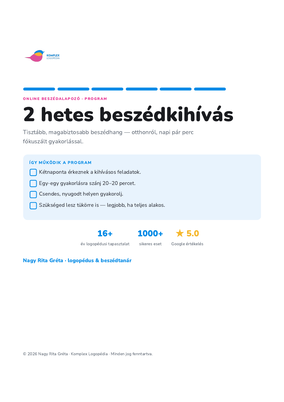 14 napos program borító