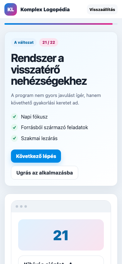 Kihívás ajánlat · A mobil nézet